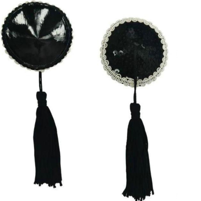 Women Sequins Tassels Pasties  - Nipple Cover Pasties ulasan dan harga