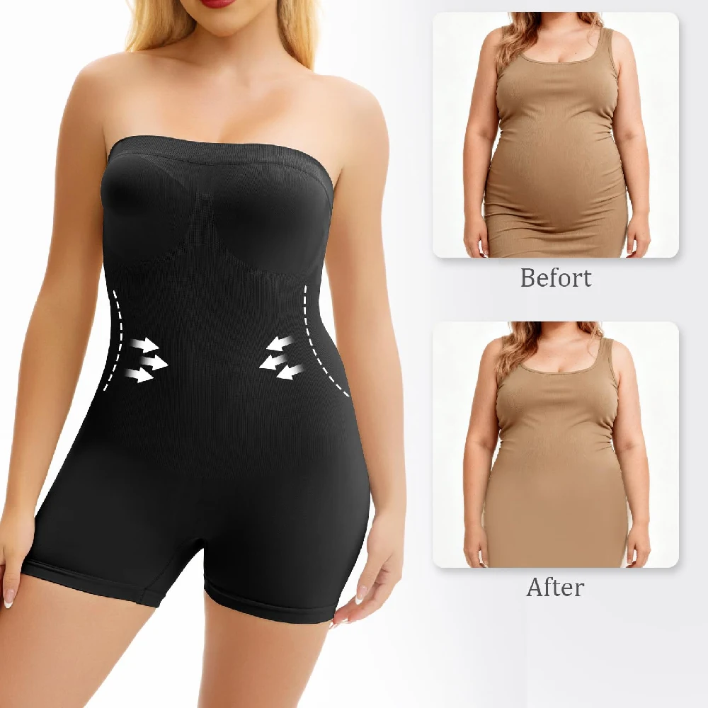 1PCS Seamless Mid Thigh Jumpsu - Shapewear Bodysuit Firm ulasan dan harga
